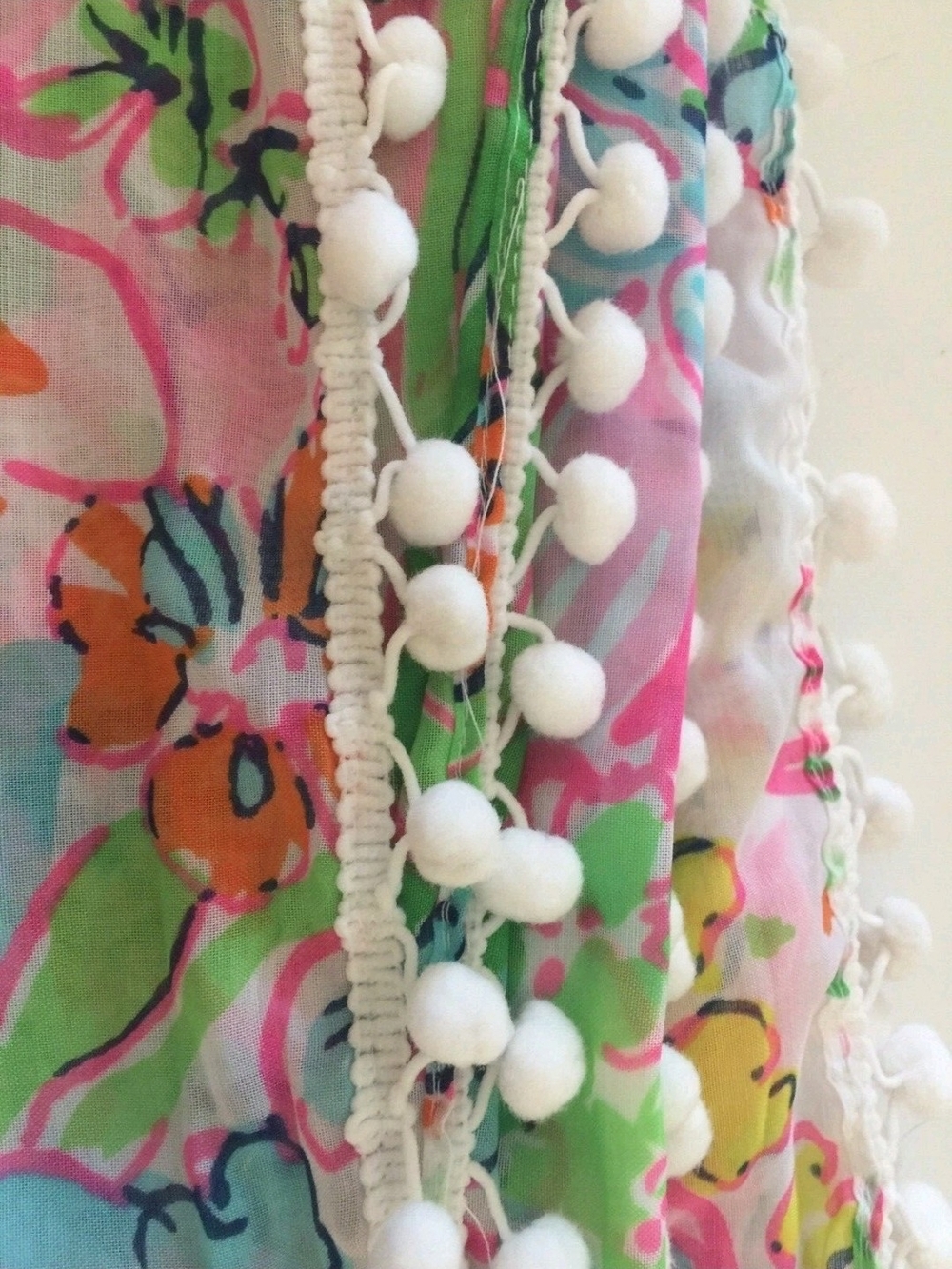 Lilly Pulitzer Bright Multi Floral Mini Skirt with Pom-Pom Trim - Picture 2 of 3